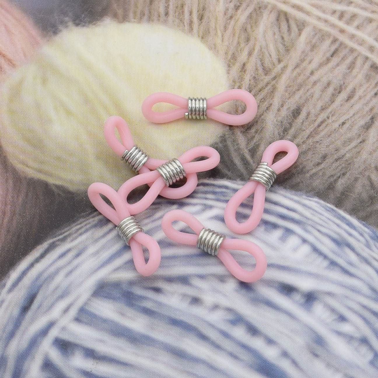 Hebilla resorte k blanca rosa