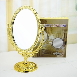 Specchio per il trucco decorativo Double-face retrò fatto a mano moderno dorato europeo economico per la camera <span class=keywords><strong>da</strong></span> letto - Product Image 1