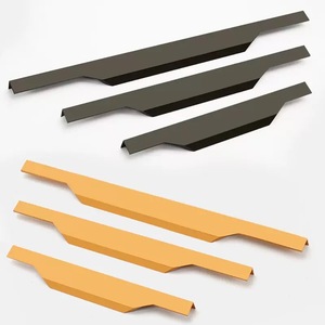Modern Minimalist Contemporary <strong>Bedroom</strong> Single Hole Zinc Rectangle <strong>Door</strong> Handles Adjustable Eco-Friendly Durable Furniture Cabinet - Product Image 5