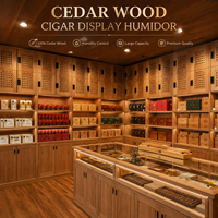 Armoire de présentation de cigares en bois de cèdre de qualité supérieure, humidor de luxe sur mesure pour la maison, le bar, l'hôtel et le club