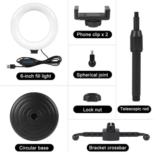 X-World Luce ad Anello LED Ricaricabile da 13 Pollici, 12W Dimmerabile, Luce Bianca Calda 2700K, Portatile, Pieghevole, Impermeabile e Antiurto - Product Image 6