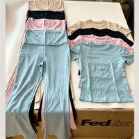 Set Pakaian Wanita Musim Gugur 2026, Atasan Lengan Panjang Kerah Kotak, Celana Flare, Loungewear Wanita, Set Celana 2 Potong, Set Santai