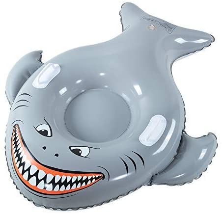 Gray Shark Snow Sledding Snow Tube for Winter Outdoor for Adults and Kids