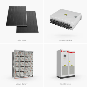 Sistema de energía solar comercial industrial 50KW 100KW Mono Panel solar PV Kit con batería de litio e inversor solar PCS - Product Image 4