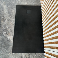 Vente en gros de douche plate en acrylique en pierre artificielle moderne pour hôtel avec finition en pierre microcristalline Installation facile