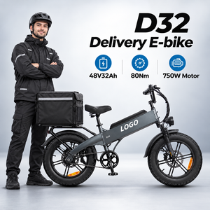 Bicicleta Eléctrica de Reparto D32, 48V32Ah, Largo Alcance, Neumático Antipinchazos 20x4.0, Venta al por Mayor de Fábrica, OEM - Product Image 1