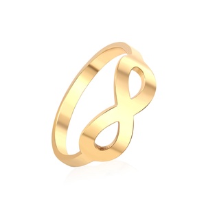 Bague en or 18 carats à prix avantageux, bagues de mariage en acier inoxydable, bijoux pour couple - Product Image 1