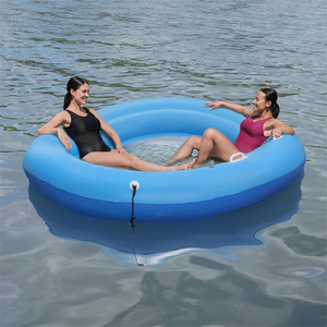 <span class=keywords><strong>Coussin</strong></span> d'eau gonflable bleu pour plusieurs personnes pour bronzer divertissement sain et relaxant - Product Image 5