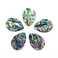 Pendentif en acrylique en forme de coquille d'ormeau naturelle, fabrication de bijoux, boucles d'oreilles, collier, forme de goutte d'eau, breloques, accessoires