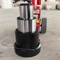Cric hydraulique pneumatique à double étage 100 tonnes, alimenté par air, pour machines industrielles, ateliers, usage intensif, certifié CE