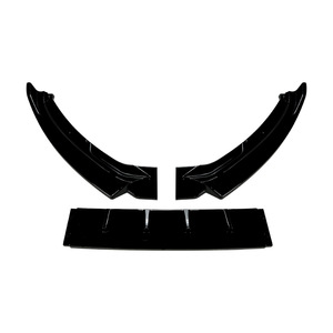 Amp-Z Front <b>Lip</b> <b>Splitter</b> For Skoda Octavia Mk3.5 2018-2020 Piano Black Carbon Fiber Texture Matte Finish - Product Image 2
