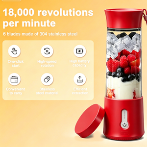 Mixeur personnel portable pour glace pilée, smoothies et jus de fruits, avec fonction extracteur de jus rechargeable pour fruits rouges congelés - Product Image 2