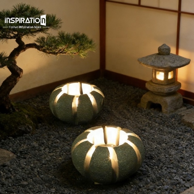 Fiberglass Translucent Stone Bird Bath Luminous Faux Rock for Attractive Garden Decoration Translucent FRP Rock for Courtyard
