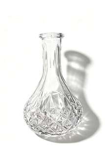 Clear Glass Carafe Decanter Ribbed <b>Bottle</b> <b>Stopper</b> Flask for Home Bar Serving - Product Image 2