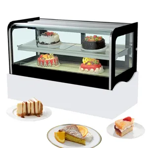 8 padelle Free Standing Single Cake Showcase Soft Drink vetrina Chiller Glass Cake Chiller attrezzature da forno