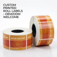 Étiquettes autocollantes brillantes et imperméables en vinyle pour flacons de produits de santé, étiquettes pour emballages de compléments alimentaires, autocollants avec logo pour étiquettes d'emballage