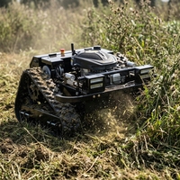 Tondeuse à gazon télécommandée avec livraison gratuite, moteur diesel 800 mm, chenilles en caoutchouc, certifiée CE EPA, pour désherbage des terres agricoles, vergers et pentes