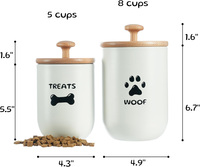 Pot à friandises pour chien personnalisé en forme de biscuit avec couvercle, boîte de rangement alimentaire en porcelaine, ensemble de récipients pour friandises pour chien, pot à biscuits pour chien