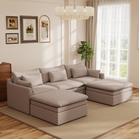 ATUNUS Modulares Ecksofa Wolkenähnlicher Komfort Gepolstertes L-förmiges Modernes Sektionalsofa Wohnzimmermöbel