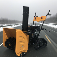 Souffleuse à neige pour le nettoyage de la neige sur chenilles Walk Behind Crawler Tracks Sweeper