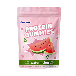 Gummies de protéines de lactosérum sans sucre en gros pour OEM – Complément nutritionnel sportif énergétique Halal saveur pastèque - Product Image 1