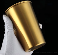 Gobelet en acier inoxydable 304 à paroi simple, multi-tailles, empilable, réutilisable, pour bière, avec logo personnalisé, idéal pour les fêtes, le camping et les bars - Vente en gros