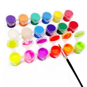 Có Thể Giặt Không-Độc Hại 18 Màu Sắc DIY Acrylic Mini Sơn Container Dải Chậu Đặt Với Nắp Đậy Cho Lớp Học Trường Nghệ Thuật - Product Image 1