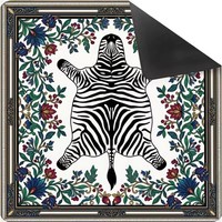 Alas Mahjong Amerika Motif Chinoiserie Bangau Peony Pagoda 31.5x31.5 Inci Pink Floral Anti Selip Tahan Air Karet Lipat Poker