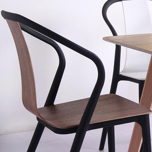 Minimalist Modern <b>Plastic</b> Nordic Style <b>Dining</b> <b>Chair</b> With Backrest For Home Lounge Use - Product Image 4