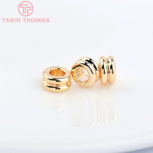 Cuentas espaciadoras de latón de alta calidad en color oro de 24 quilates, varios estilos, suministros para la fabricación de joyas, accesorios para la fabricación de pulseras - Product Image 4