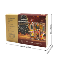 Nouveau produit 2026 M2516 Maison miniature de Noël enchantée, cadeau de Noël, maison de poupée, kit de maison de poupée en bois