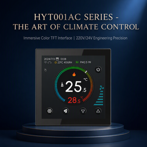 Colore TFT schermo intelligente ventola Coil <span class=keywords><strong>termostato</strong></span> 220V o 24V ventola a tre velocità Smart Life e TUYA App Control personalizzabile - Product Image 5