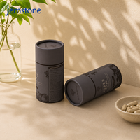 Boîte cylindrique en carton biodégradable, personnalisée, de qualité alimentaire, avec revêtement en aluminium et protection UV, hermétique, pour emballage de capsules de compléments alimentaires