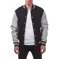 DUOLLB Usine Vente en Gros Simple Confortable Baseball Varsity Vestes pour Hommes Femmes Casual Unisex Fermeture à Glissière Hiver Taille XL