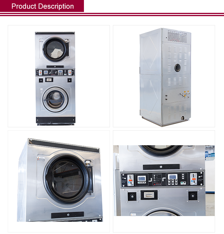 Industrial Commercial Automatic Coin Operated Washing Machine 12kg to 20 kg Washing Capacity Laundry Washing Dry Machine