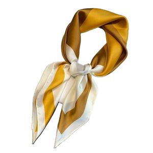 Nouvelle écharpe en soie haut de gamme à la mode et polyvalente pour femmes Écharpe à col carré rétro de style coréen - Product Image 1