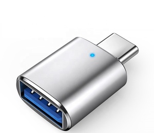 Bộ Chuyển Đổi OTG <span class=keywords><strong>USB</strong></span> C Sang <span class=keywords><strong>USB</strong></span> 3.0 Bằng Nhôm Màu Đen Có Đèn LED Cho Thiết Bị Type-C - Product Image 5