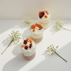Velas perfumadas de cera de soja hechas a mano velas de pastel de cumpleaños sin llama vela de fragancia de helado de aromaterapia - Product Image 3