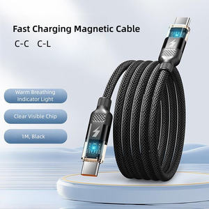 Indicateur LED <span class=keywords><strong>USB</strong></span>-<span class=keywords><strong>C</strong></span> magnétique à remontage automatique vers <span class=keywords><strong>c</strong></span>âble de charge de type <span class=keywords><strong>C</strong></span> <span class=keywords><strong>C</strong></span>âble de charge rapide <span class=keywords><strong>USB</strong></span> <span class=keywords><strong>C</strong></span> 60W sans enchevêtrement avec lumière LED magnétique - Product Image 2
