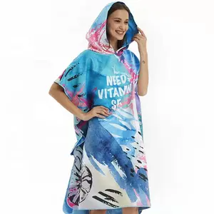 Beach Products Custom Logo 100%polyester Summer Beach Changing Robe