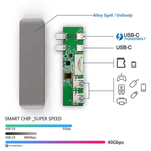 Hot 6 in 1 <strong>Docking</strong> <strong>Station</strong> Laptop <strong>C</strong> Hub Dual <strong>Type</strong> <strong>C</strong> Adapter <strong>Usb</strong> 6 in 1 Hub <strong>Usb</strong>-<strong>c</strong> Dock Converter 6 Port Adaptor Hub for Macbook - Product Image 4