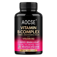 Capsules de Vitamines B Complexes pour Adultes (B2/B12/B1/B3/B5/B6/B7/B8/B9) OEM/ODM – Soutien Naturel Énergie et Fonction Cérébrale – Non Destiné aux Nouveaux-nés