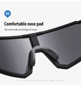 2023 Custom Logo Outdoor <strong>Sports</strong> <strong>Sunglasses</strong> for Men UV400 <strong>Polarized</strong> Bicycle Riding Cycling Eyewear PC Frame TAC Good Quality - Product Image 6
