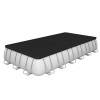 Bestway 56474 grande taille 7.32m x 3.66m x 1.32m cadre en acier piscine conteneur piscine avec échelle et pompe de filtration