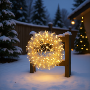 Guirlandes lumineuses LED de Noël 2x3M 192LED, résistantes à l'eau, pour intérieur/extérieur, fête, jardin, fonctionnant sur piles - Product Image 2
