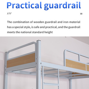 Hot bán tùy chỉnh kim loại giường đôi kích thước duy nhất dành cho người lớn sắt giường tầng với OEM ODM hai lớp cho các trường học ký túc xá - Product Image 5