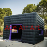 Tente de club gonflable commerciale de grande taille pour événements professionnels et fêtes privées, cabine gonflable avec fenêtre d'observation