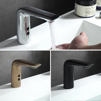 Mitigeur d'eau électronique moderne automatique chaud et froid Robinet en céramique Robinet à main sans contact pour lavabo de salle de bain