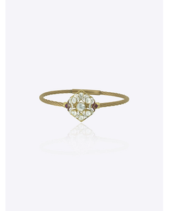 Royal <b>Mosaic</b> 9K Gold Polki Diamond Luxury Elegant Handcrafted Designer Statement Bracelet Traditional Ethnic Fashion Jewelry - Product Image 1