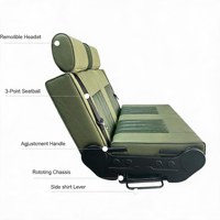 360 °   Asiento Giratorio de 2 Plazas, 90 °   Posiciones de Bloqueo, Cama Plegable de Doble Cara, para Modificación de Autocaravanas, Furgonetas, Campers y Autobuses
